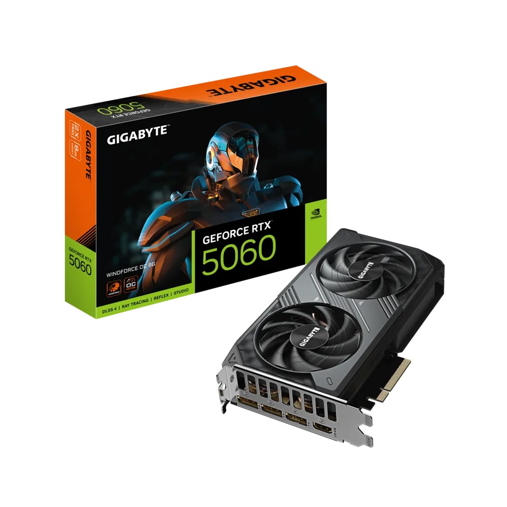 VGA GIGABYTE RTX 5060 WINDFORCE OC 8GB (N5060WF2OC-8GD)