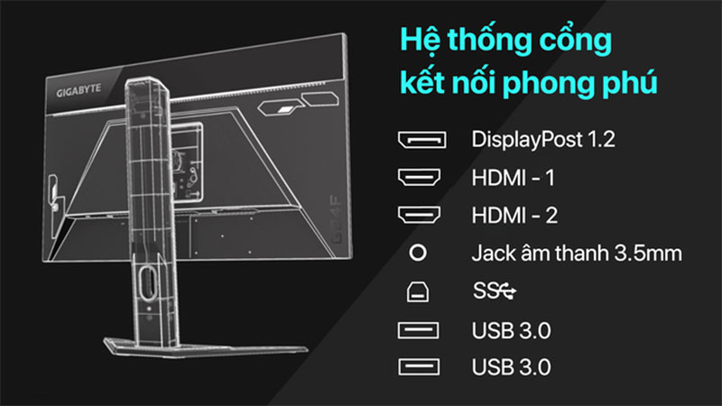 màn hình máy tính Gigabyte G24F 2 | 23.8 inch IPS FHD 180Hz chuyên game