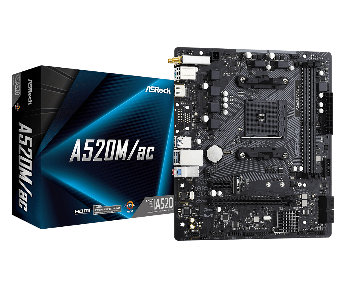Mainboard Asrock A520M/ac WIFI